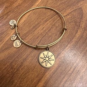 Alex and Ani gold bangle - star flower charm